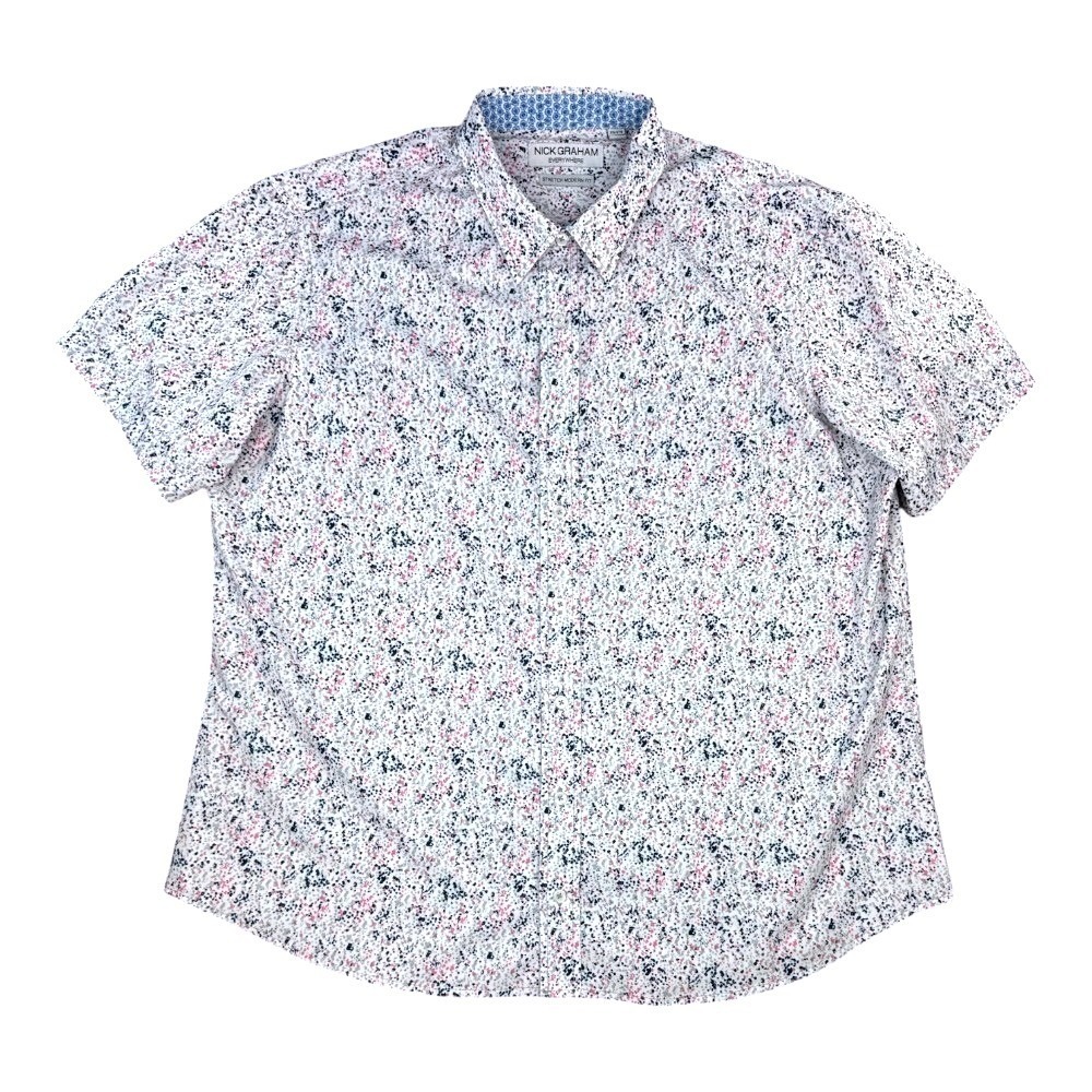 Nick Graham Everywhere 2XL Short Sleeve Button Down Stretch Modern Fit Shirt